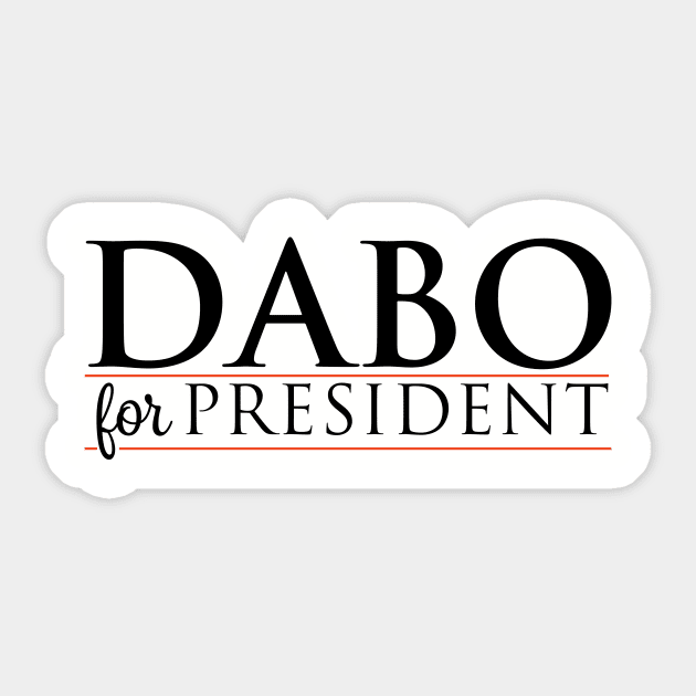 Dabo For President Sticker by Parkeit
